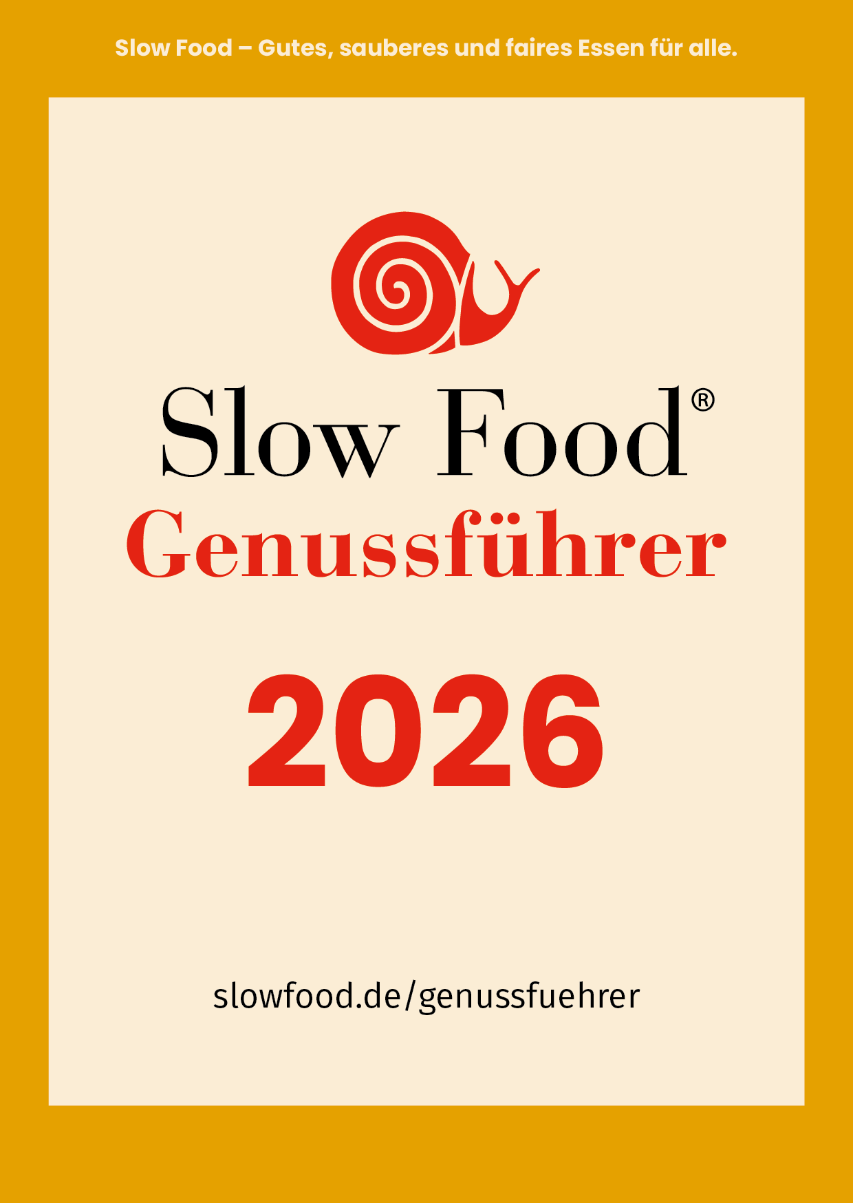 Wir unterstützen slow food
